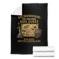 RPG Dad Throw Blanket Fatherhood The Original Side Quest Dad Mode D20 Tabletop Games