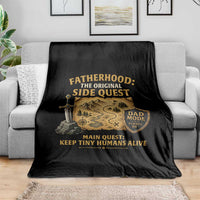 RPG Dad Throw Blanket Fatherhood The Original Side Quest Dad Mode D20 Tabletop Games