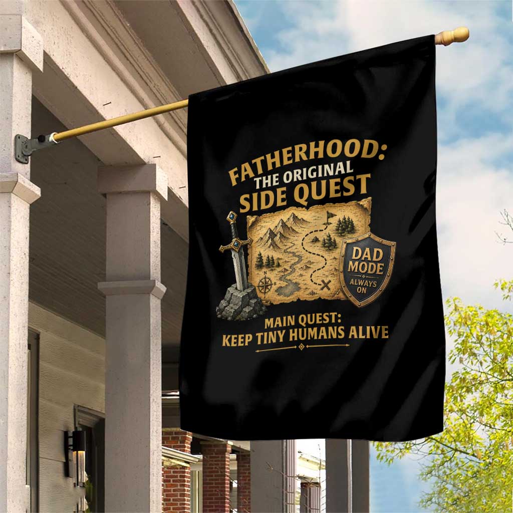 RPG Dad Garden Flag Fatherhood The Original Side Quest Dad Mode D20 Tabletop Games