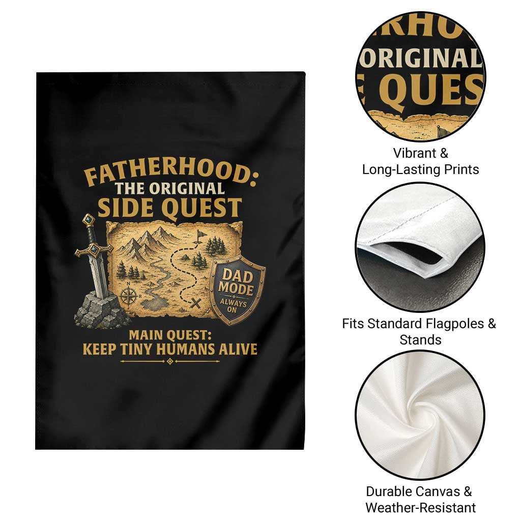 RPG Dad Garden Flag Fatherhood The Original Side Quest Dad Mode D20 Tabletop Games