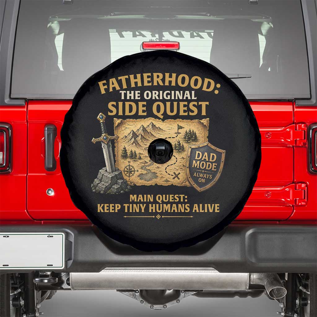 RPG Dad Spare Tire Cover Fatherhood The Original Side Quest Dad Mode D20 Tabletop Games