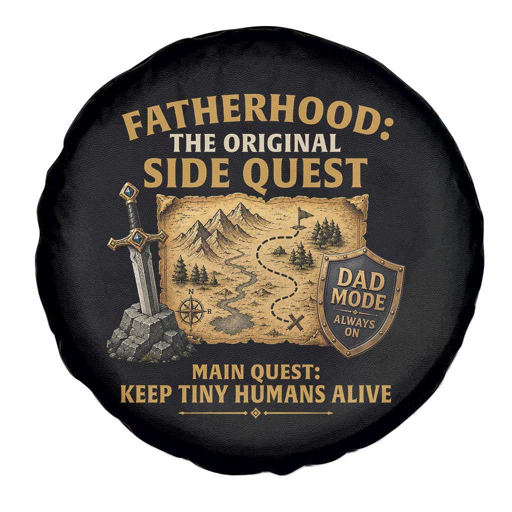 RPG Dad Spare Tire Cover Fatherhood The Original Side Quest Dad Mode D20 Tabletop Games