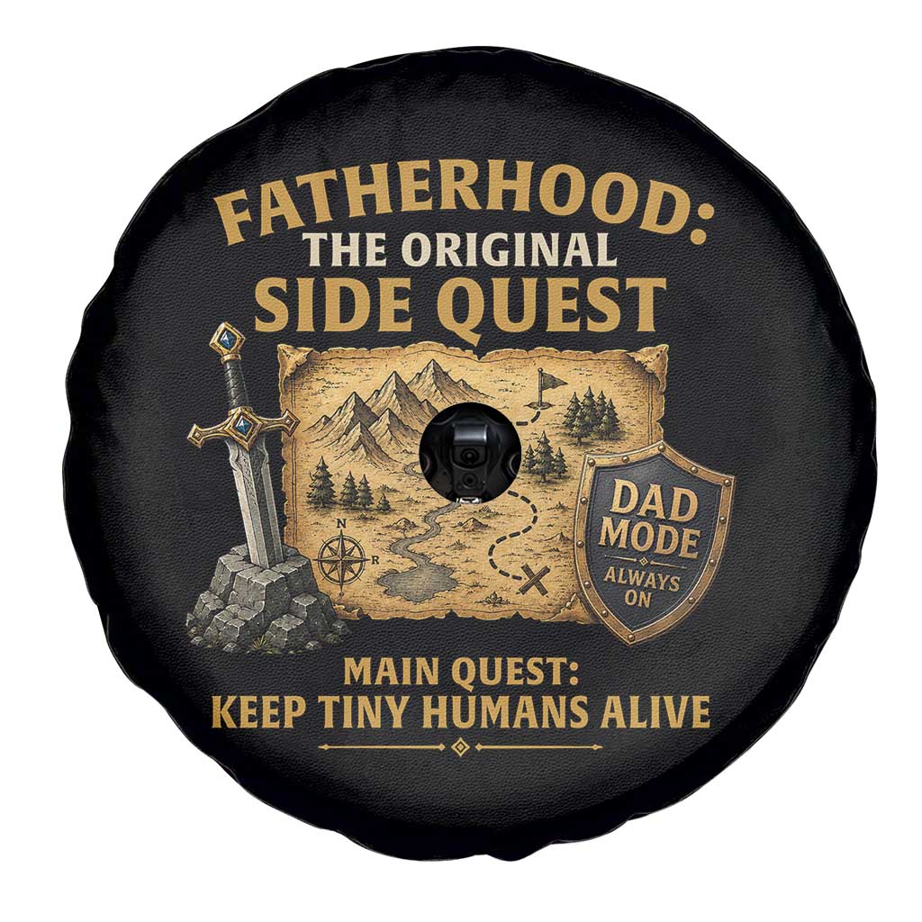 RPG Dad Spare Tire Cover Fatherhood The Original Side Quest Dad Mode D20 Tabletop Games