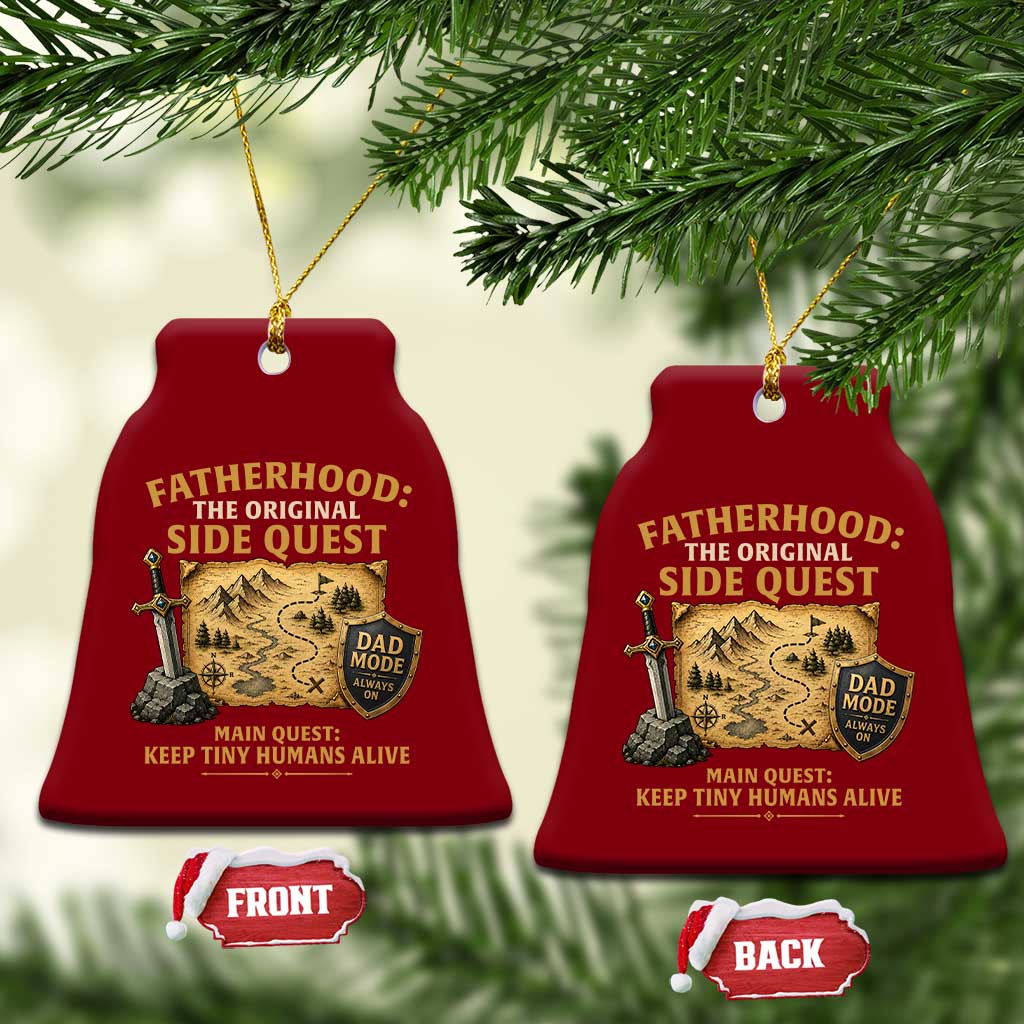 RPG Dad Ceramic Ornament Fatherhood The Original Side Quest Dad Mode D20 Tabletop Games