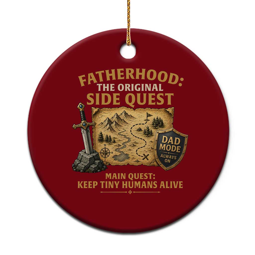 RPG Dad Ceramic Ornament Fatherhood The Original Side Quest Dad Mode D20 Tabletop Games
