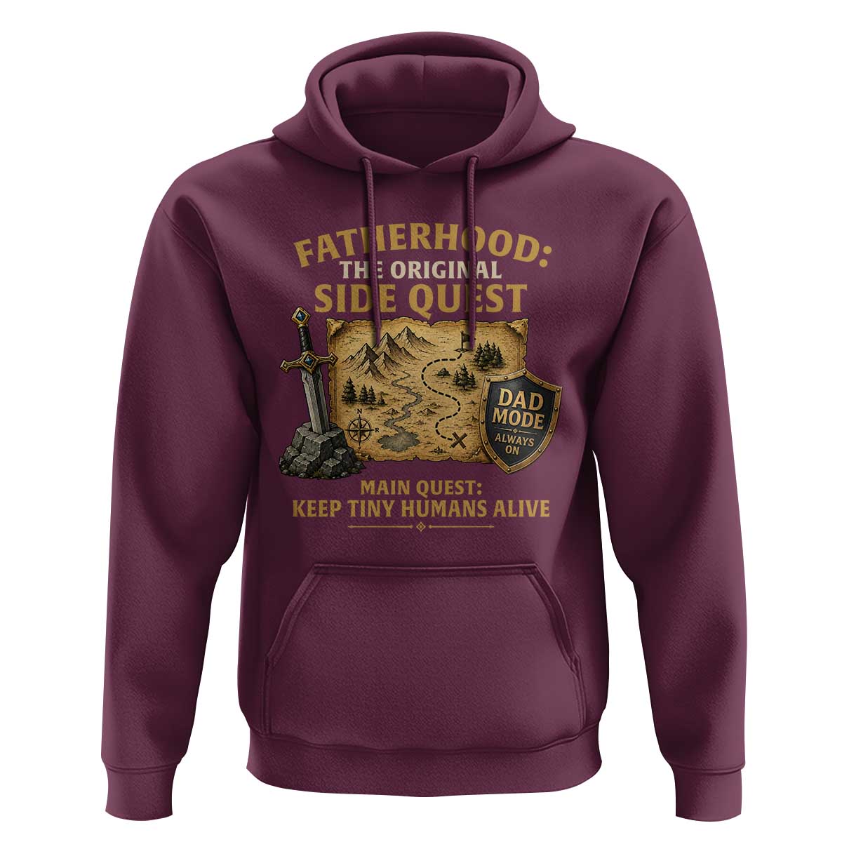 RPG Dad Hoodie Fatherhood The Original Side Quest Dad Mode D20 Tabletop Games