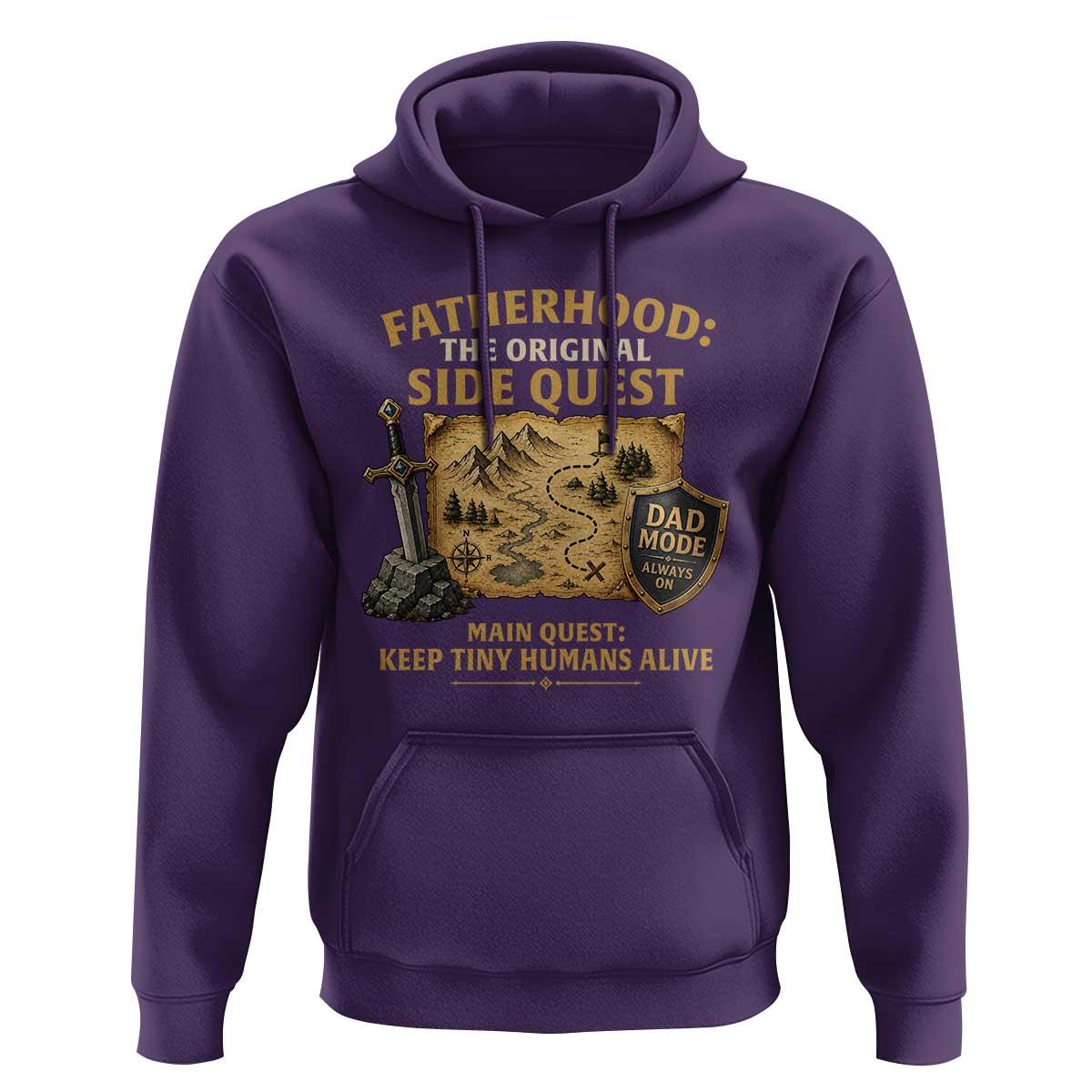 RPG Dad Hoodie Fatherhood The Original Side Quest Dad Mode D20 Tabletop Games