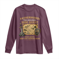 RPG Dad Long Sleeve Shirt Fatherhood The Original Side Quest Dad Mode D20 Tabletop Games