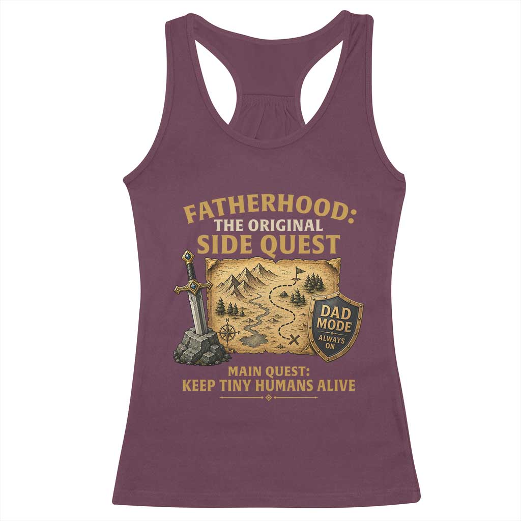 RPG Dad Racerback Tank Top Fatherhood The Original Side Quest Dad Mode D20 Tabletop Games