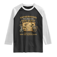RPG Dad Raglan Shirt Fatherhood The Original Side Quest Dad Mode D20 Tabletop Games