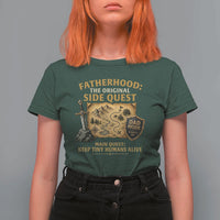 RPG Dad T Shirt For Women Fatherhood The Original Side Quest Dad Mode D20 Tabletop Games
