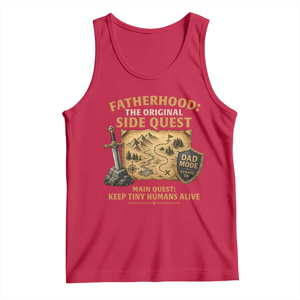 RPG Dad Tank Top Fatherhood The Original Side Quest Dad Mode D20 Tabletop Games
