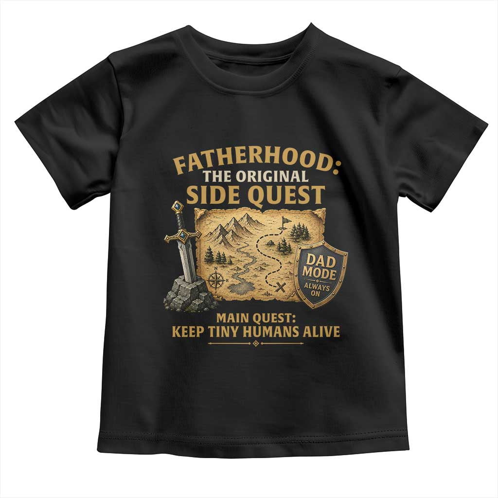 RPG Dad Toddler T Shirt Fatherhood The Original Side Quest Dad Mode D20 Tabletop Games