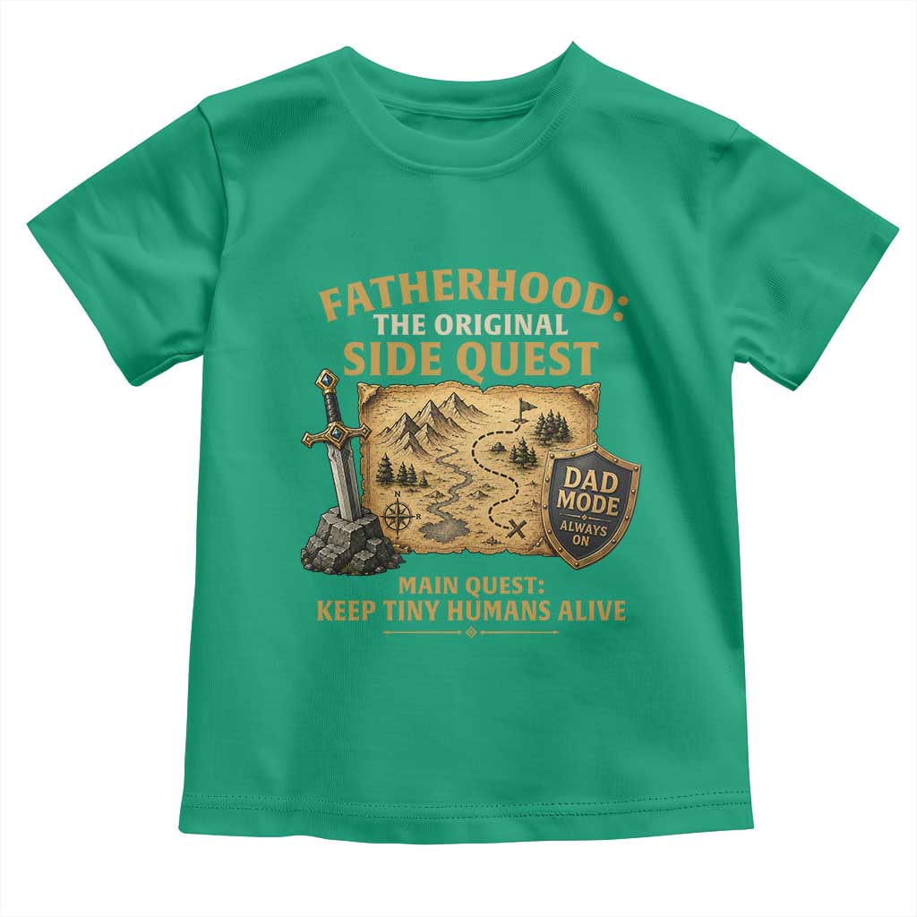 RPG Dad Toddler T Shirt Fatherhood The Original Side Quest Dad Mode D20 Tabletop Games