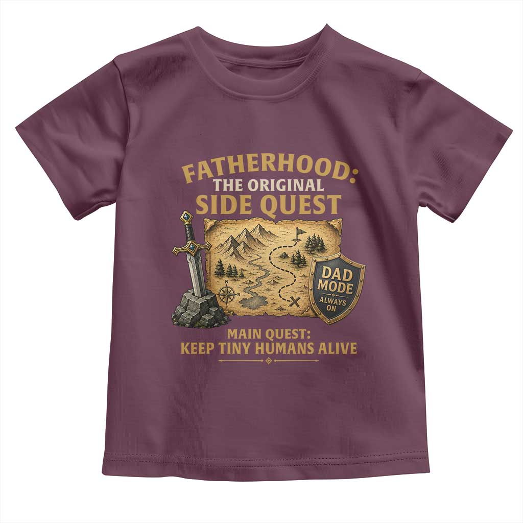 RPG Dad Toddler T Shirt Fatherhood The Original Side Quest Dad Mode D20 Tabletop Games