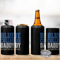Blue Collar Daddy Dirty Hands Busy Nights 4 in 1 Can Cooler Tumbler Funny Father's Day Gifts