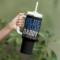 Blue Collar Daddy Dirty Hands Busy Nights Tumbler With Handle Funny Father's Day Gifts
