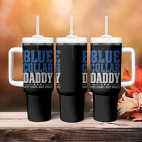 Blue Collar Daddy Dirty Hands Busy Nights Tumbler With Handle Funny Father's Day Gifts