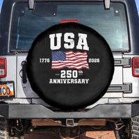 250th Anniversary USA 4th of July America US Flag Patriotic Spare Tire Cover