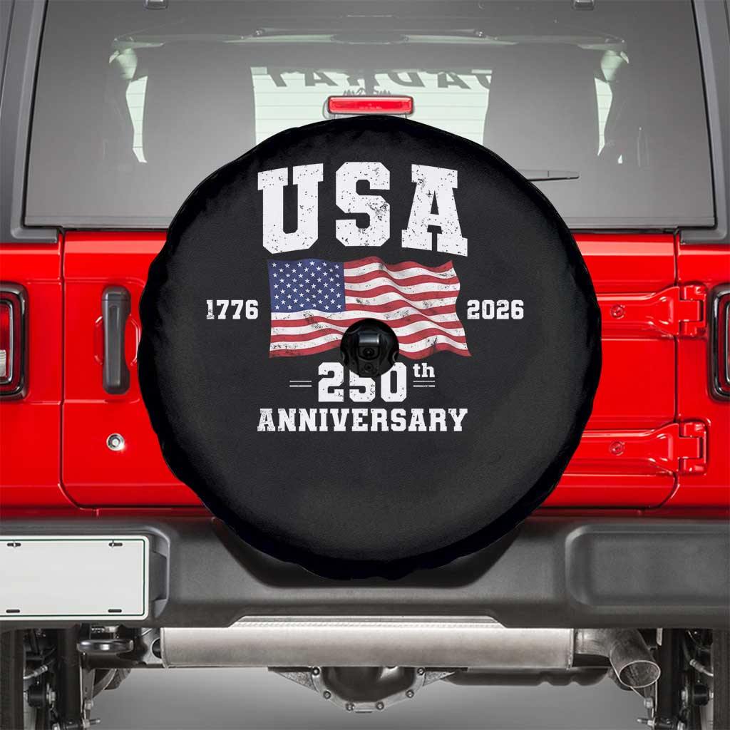 250th Anniversary USA 4th of July America US Flag Patriotic Spare Tire Cover