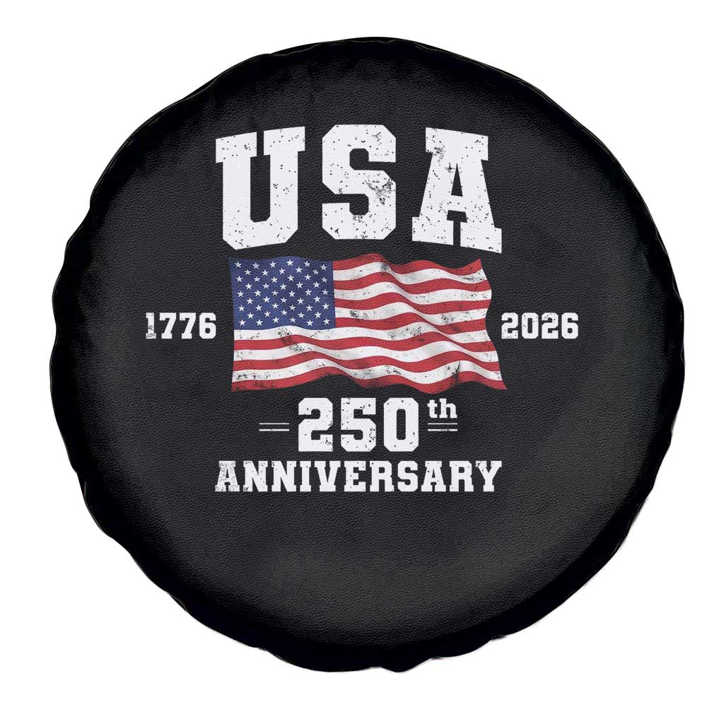 250th Anniversary USA 4th of July America US Flag Patriotic Spare Tire Cover