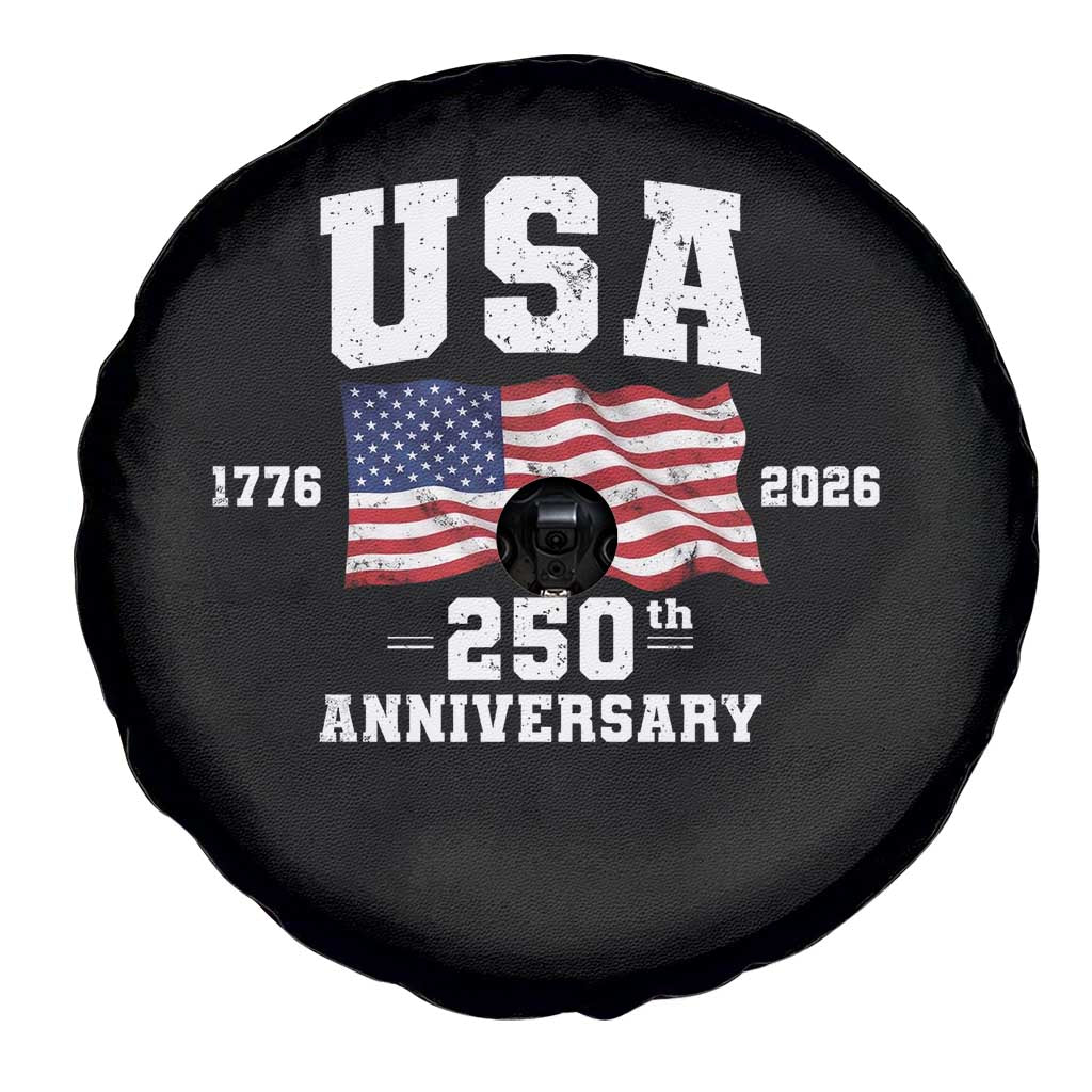 250th Anniversary USA 4th of July America US Flag Patriotic Spare Tire Cover