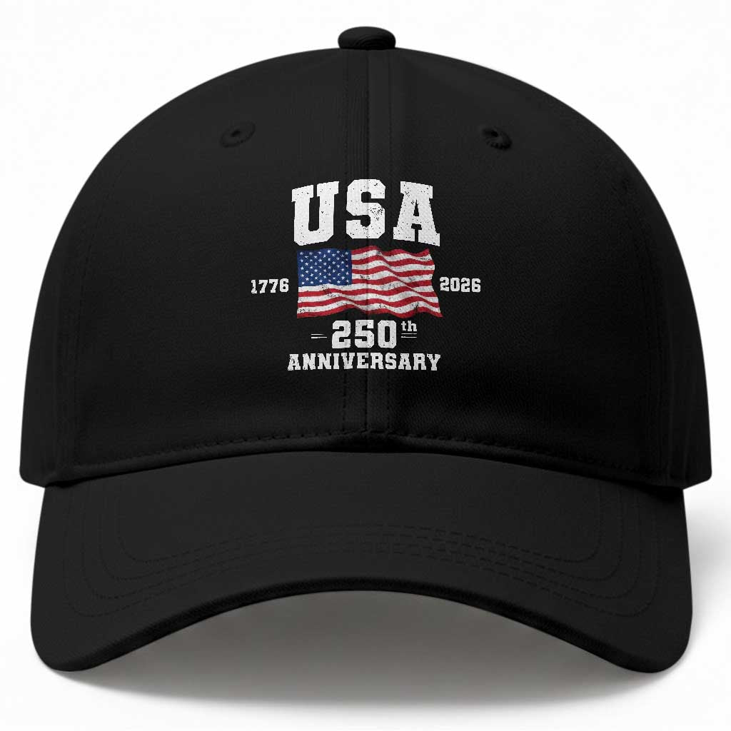 250th Anniversary USA 4th of July America US Flag Patriotic Baseball Cap