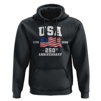 250th Anniversary USA 4th of July America US Flag Patriotic Hoodie