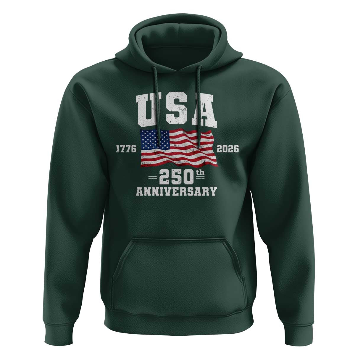 250th Anniversary USA 4th of July America US Flag Patriotic Hoodie