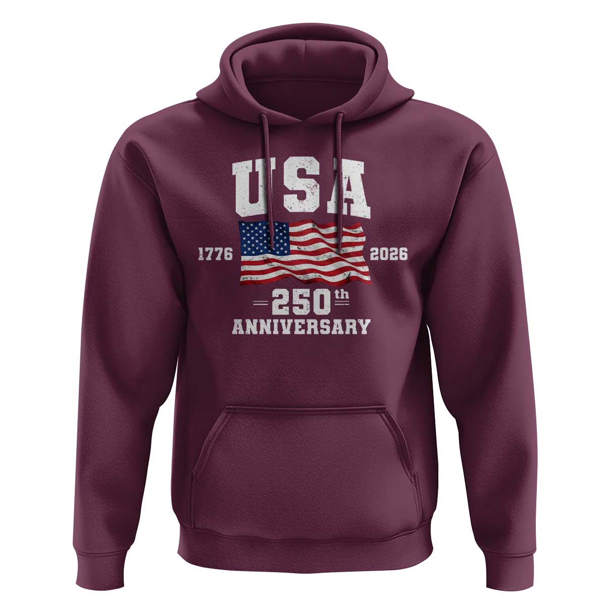 250th Anniversary USA 4th of July America US Flag Patriotic Hoodie