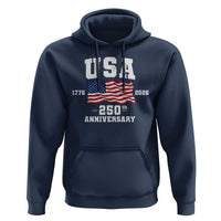 250th Anniversary USA 4th of July America US Flag Patriotic Hoodie