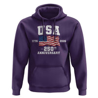 250th Anniversary USA 4th of July America US Flag Patriotic Hoodie
