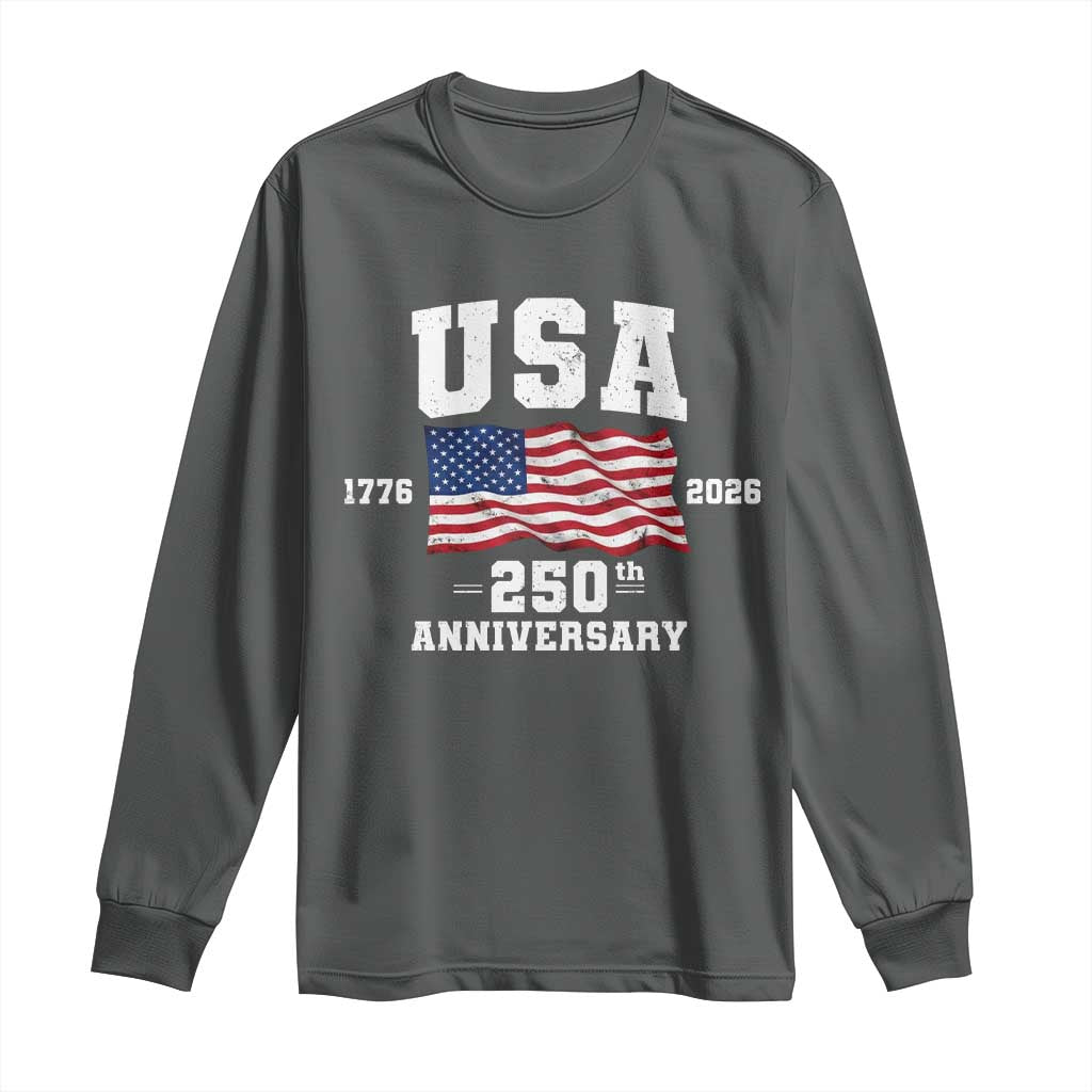 250th Anniversary USA 4th of July America US Flag Patriotic Long Sleeve Shirt