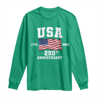 250th Anniversary USA 4th of July America US Flag Patriotic Long Sleeve Shirt