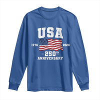250th Anniversary USA 4th of July America US Flag Patriotic Long Sleeve Shirt
