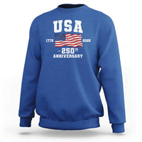 250th Anniversary USA 4th of July America US Flag Patriotic Sweatshirt
