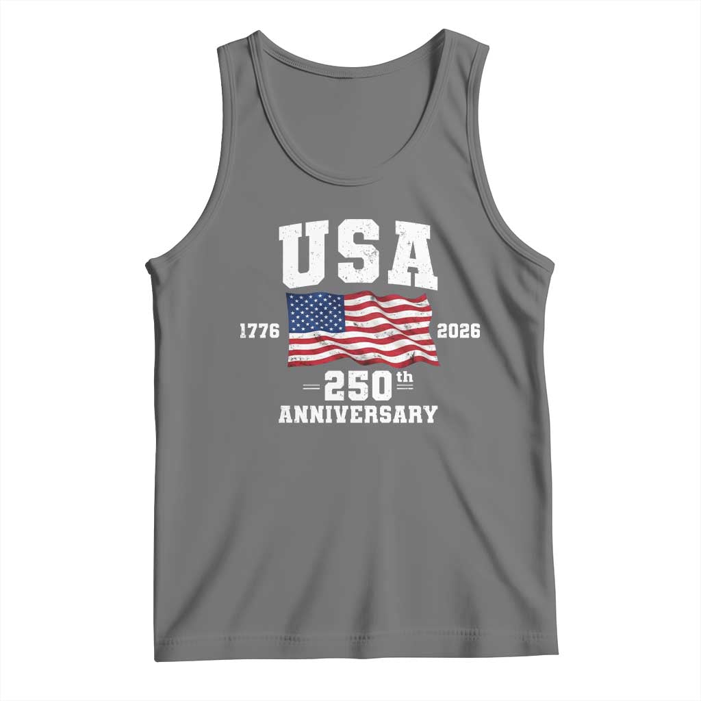 250th Anniversary USA 4th of July America US Flag Patriotic Tank Top