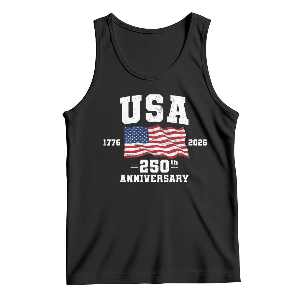 250th Anniversary USA 4th of July America US Flag Patriotic Tank Top