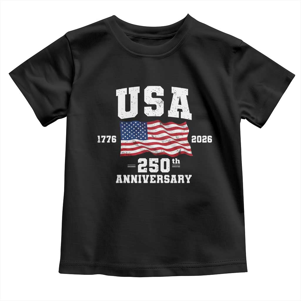 250th Anniversary USA 4th of July America US Flag Patriotic Toddler T Shirt