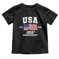 250th Anniversary USA 4th of July America US Flag Patriotic Toddler T Shirt
