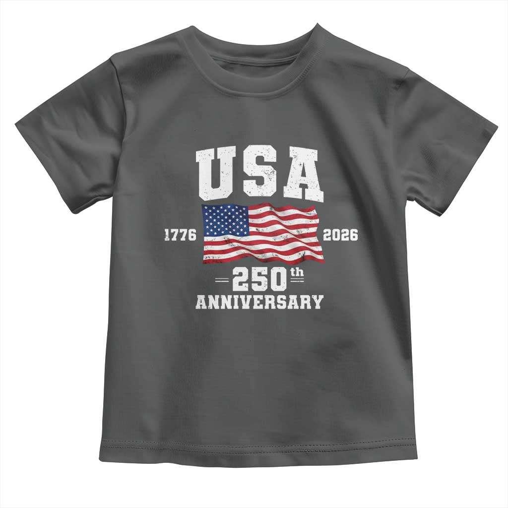 250th Anniversary USA 4th of July America US Flag Patriotic Toddler T Shirt