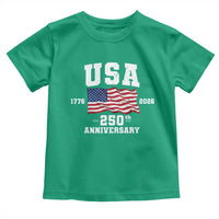 250th Anniversary USA 4th of July America US Flag Patriotic Toddler T Shirt