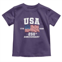 250th Anniversary USA 4th of July America US Flag Patriotic Toddler T Shirt