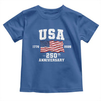 250th Anniversary USA 4th of July America US Flag Patriotic Toddler T Shirt