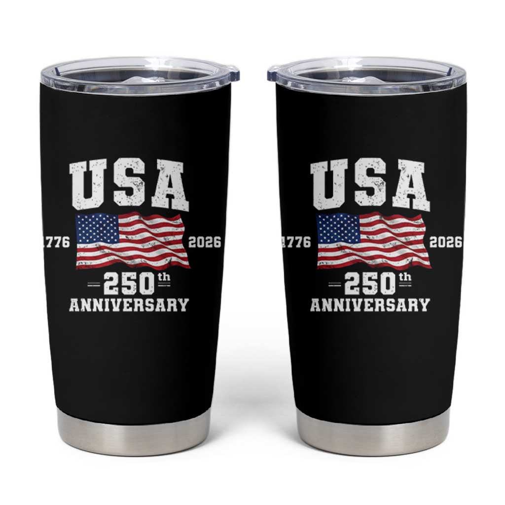250th Anniversary USA 4th of July America US Flag Patriotic Tumbler Cup