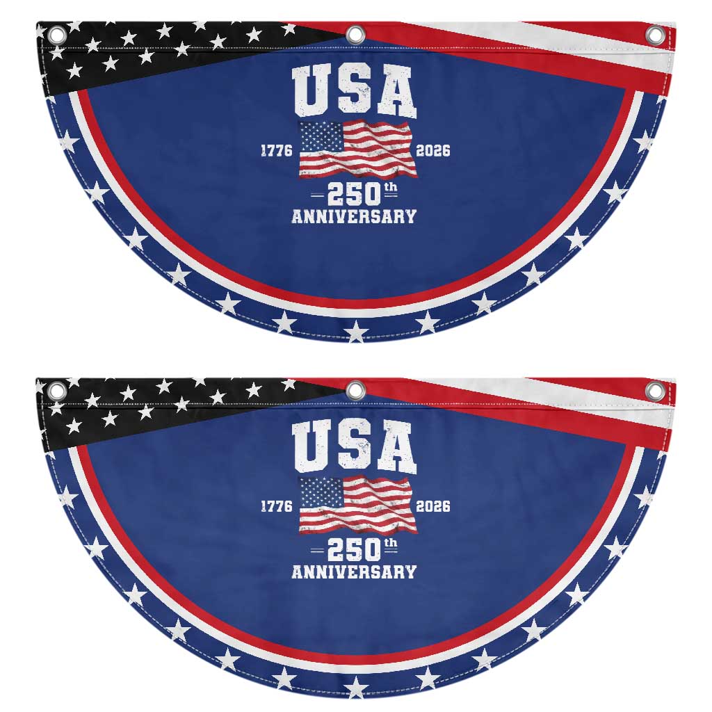 250th Anniversary USA 4th of July America US Flag Patriotic Fan Flag