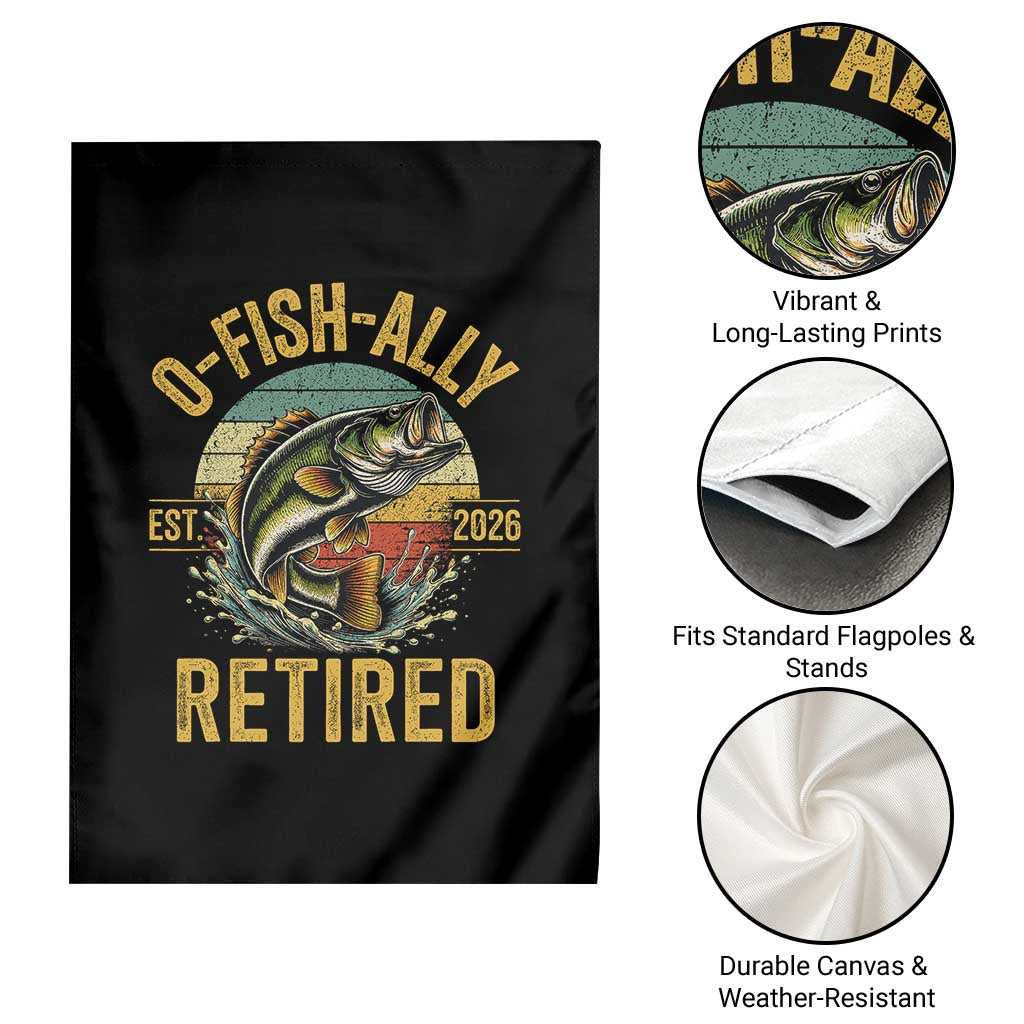 Fishing Retirement Garden Flag O Fish Ally Retired 2026 Fisherman Gifts