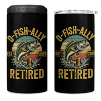 Fishing Retirement 4 in 1 Can Cooler Tumbler O Fish Ally Retired 2026 Fisherman Gifts