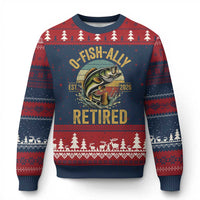 Fishing Retirement Ugly Christmas Sweater O Fish Ally Retired 2026 Fisherman Gifts