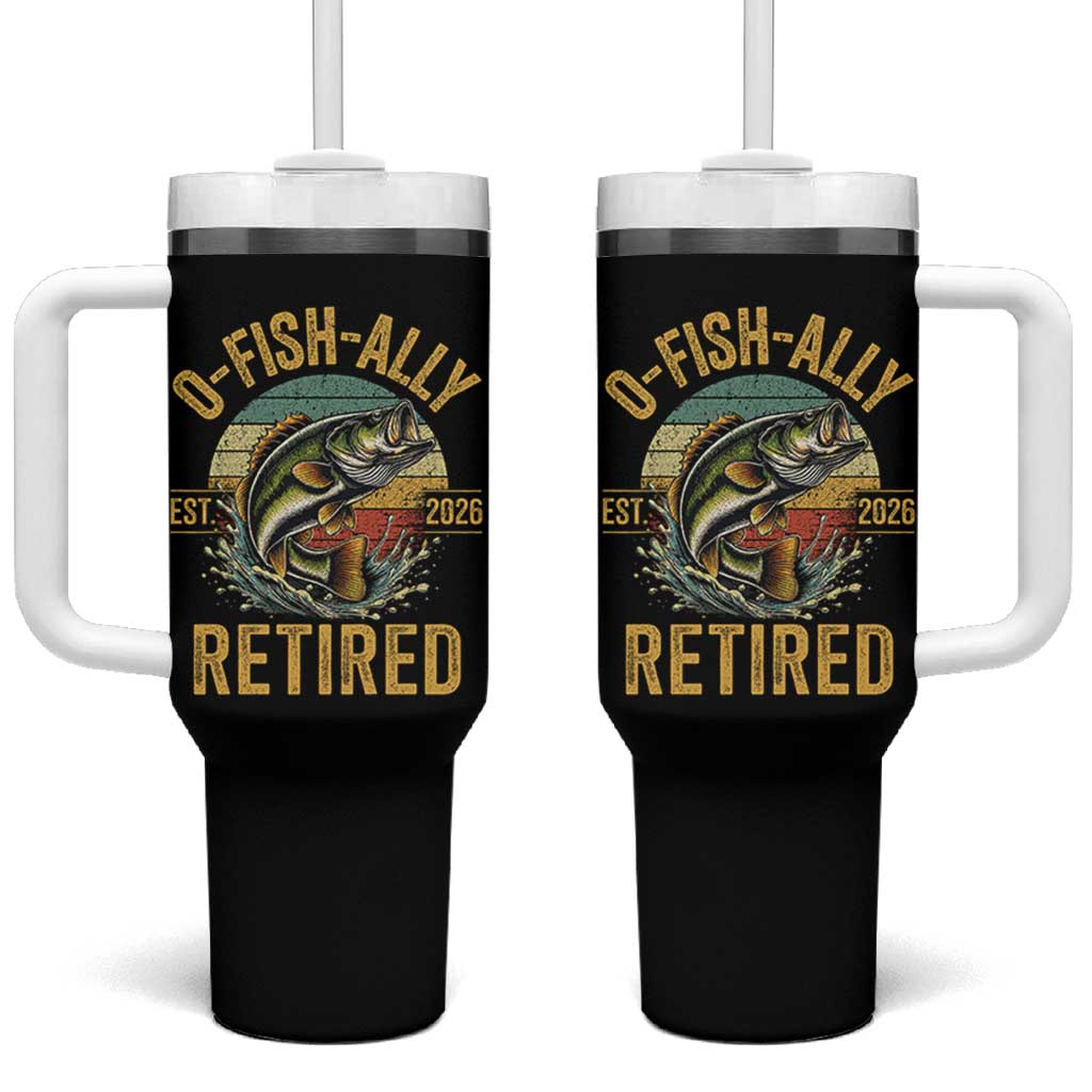 Fishing Retirement Tumbler With Handle O Fish Ally Retired 2026 Fisherman Gifts